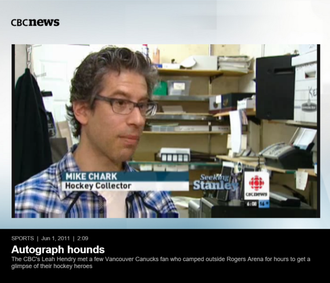 Michael Chark on CBC News Autograph Seekers