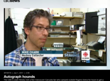 Michael Chark of AA Sports Cards on CBC News