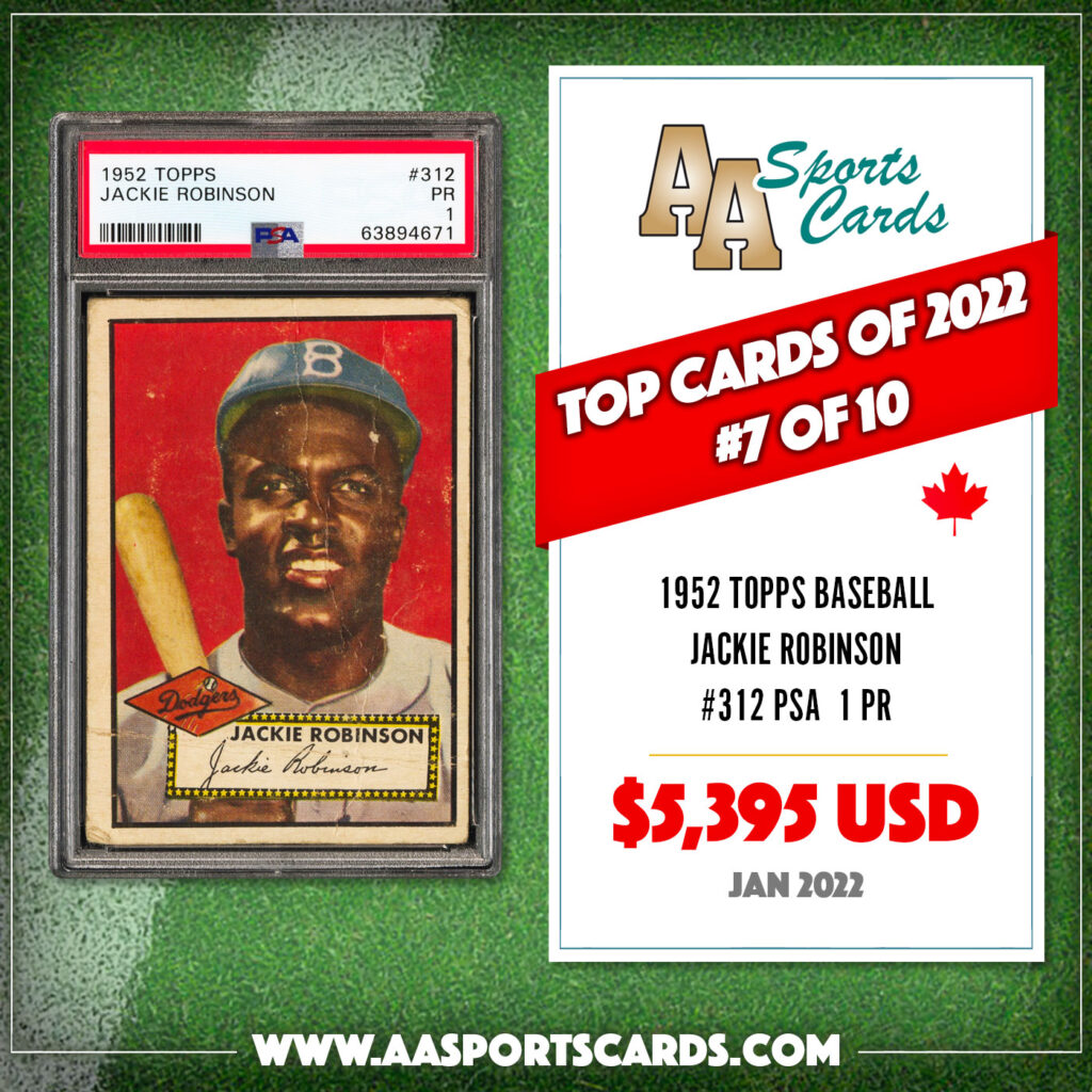 1952 Topps Jackie Robinson #312 PSA 1 #7 eBay Sales 2022