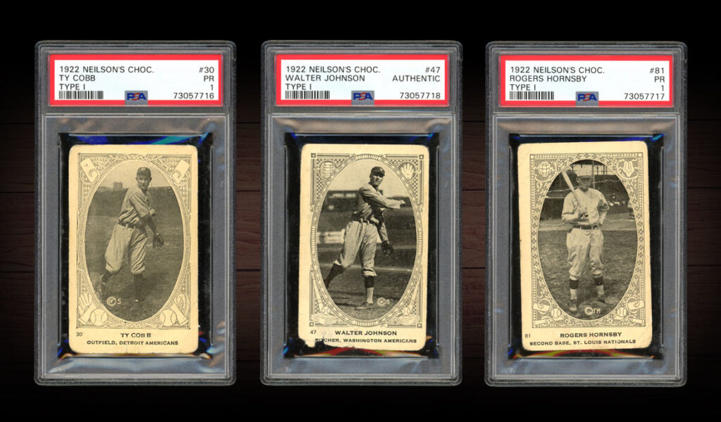 Ty Cobb, Walter Johnson. & Rogers Hornsby.